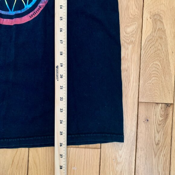 Vintage Y2K Spitfire Tshirt Men’s Medium Black Fire Logo Face Skating Biking - Picture 5 of 5